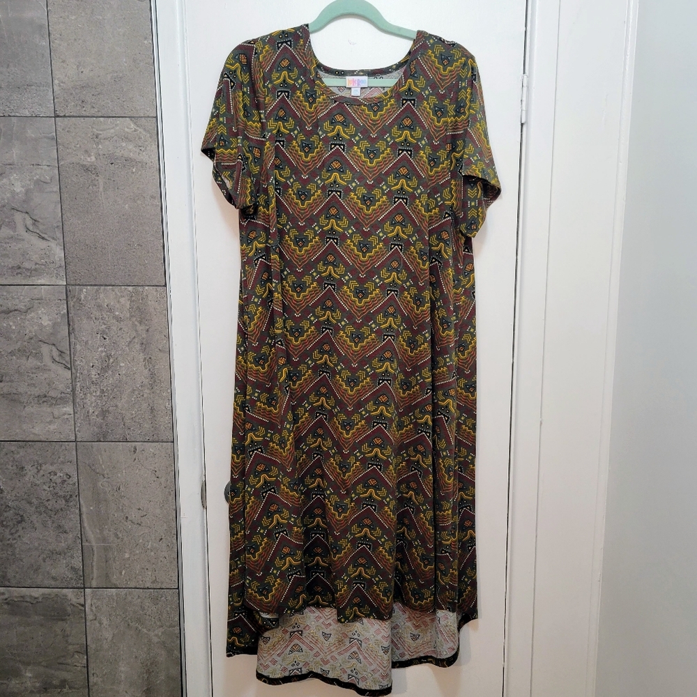 Aztec Print HiLo Dress